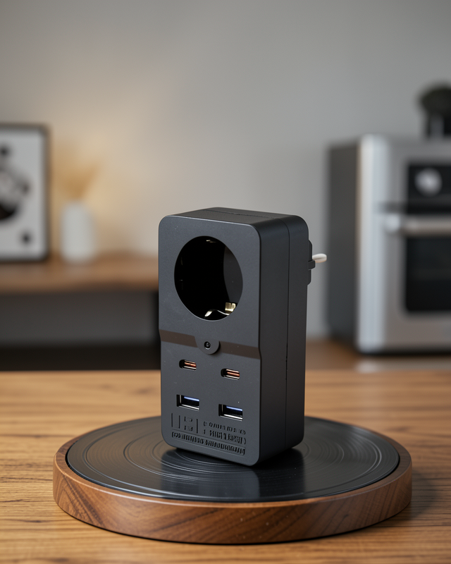 Akım Korumalı Priz 4 USB Type C Destekli Yüksek Isı Dayanımlı