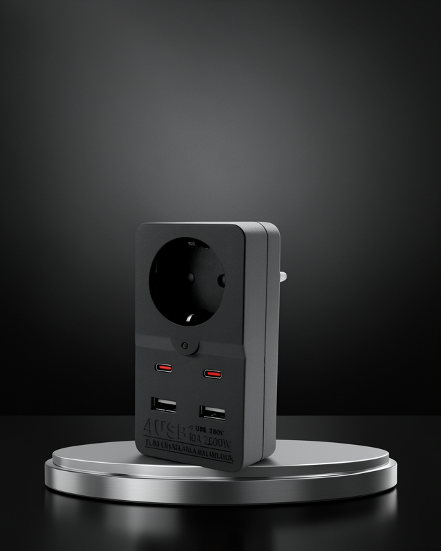 Tip Akım Koruma Prizi 10A 2500W USB Type C Destekli