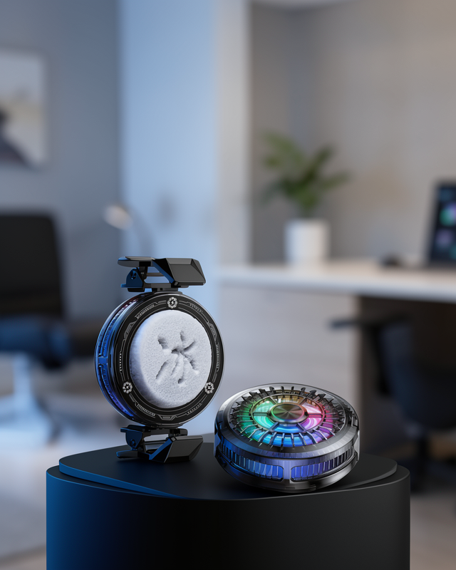 Gaming Telefon Soğutucu RGB Fan Sessiz Çalışma Tüm Modeller Uyumlu