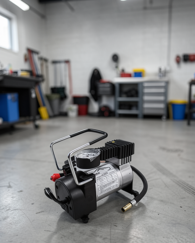 Araç Çakmak Girişli Metal Hava Kompresörü 10A Güçlü Motor