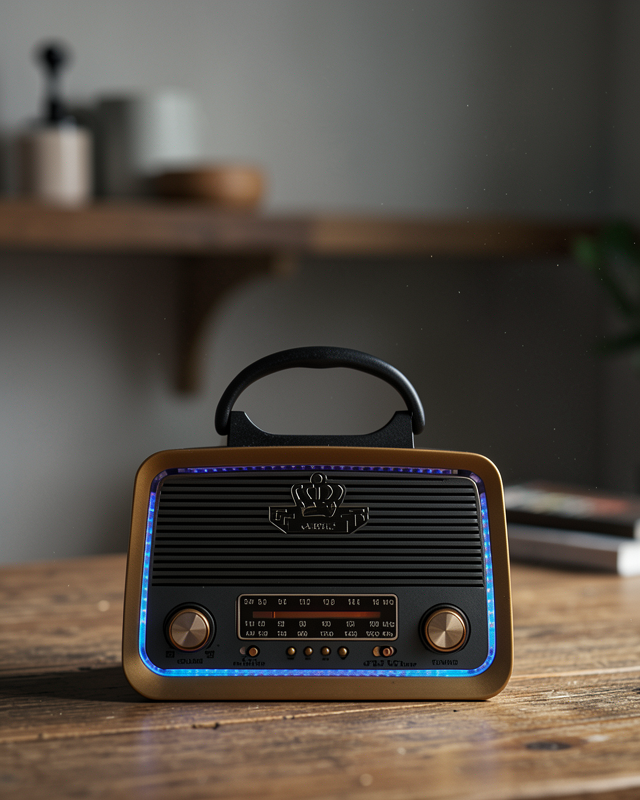 Ahşap Nostaljik Radyo Bluetooth USB SD Kart Destekli