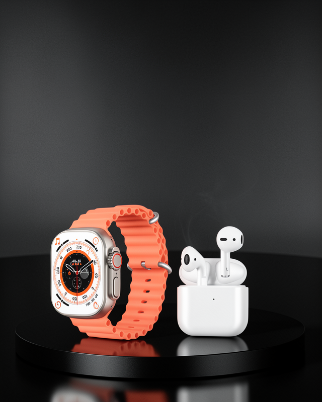 Watch 9 Max Akıllı Saat Kulaklık Seti Sağlık Takipli 45 mm Geniş Ekran