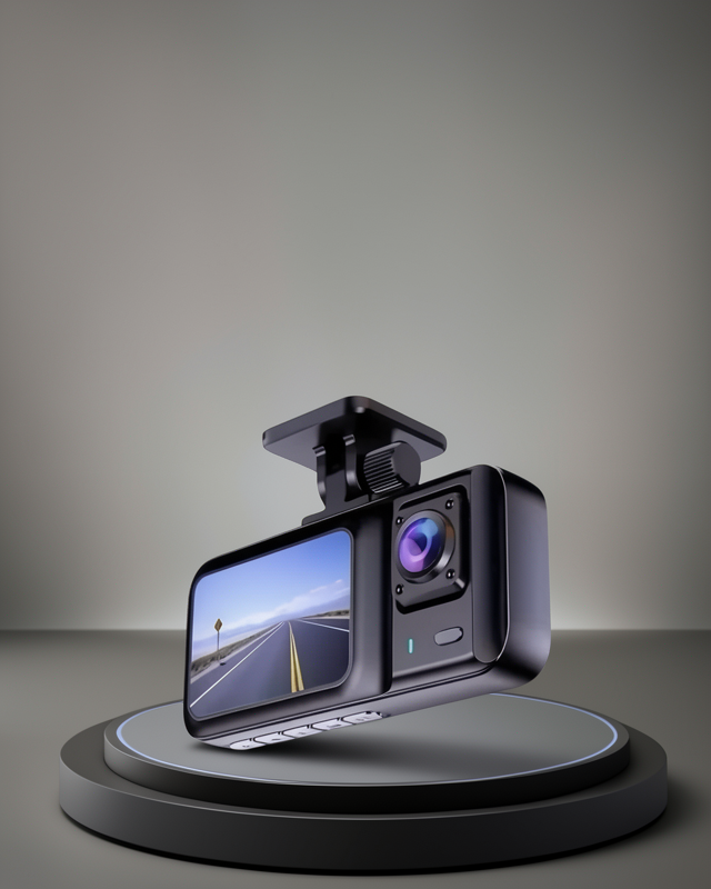 360° Kapsama Sahip Full HD Araç Kamerası 3’lü Kayıt Gece Görüşlü DashCam