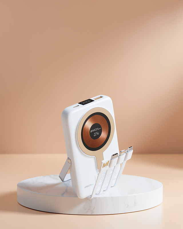 Kablosuz ve Kablolu Şarj Destekli Taşınabilir Powerbank