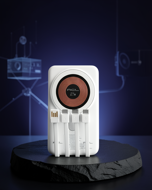 Çoklu Kablo Çıkışlı Taşınabilir Powerbank Kompakt Tasarım