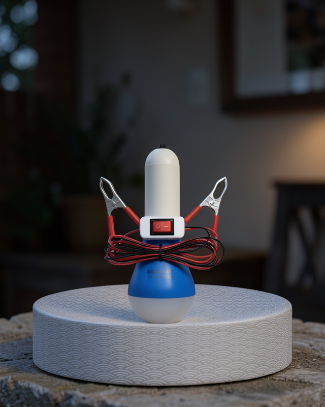 Timsah Kıskaçlı 12V LED Ampul Kamp ve Acil Durum Lambası