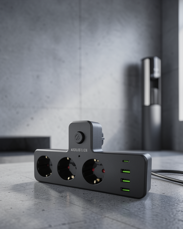 7 Portlu Çoklu Priz USB ve Type-C Girişli Akıllı Güç Ünitesi