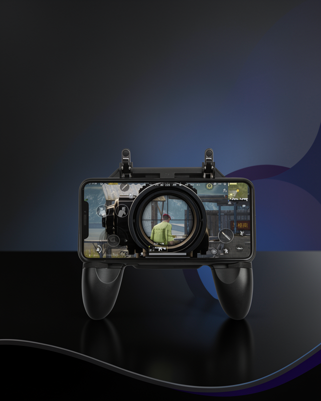 Joystickli ve Tetikleyicili PUBG Mobile Gamepad Oyun Kontrolcüsü