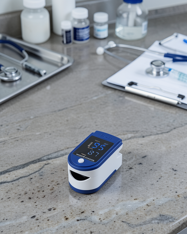 Kolay Kullanımlı Parmak Tipi Pulse Oksimetre Ev Tipi Kullanım