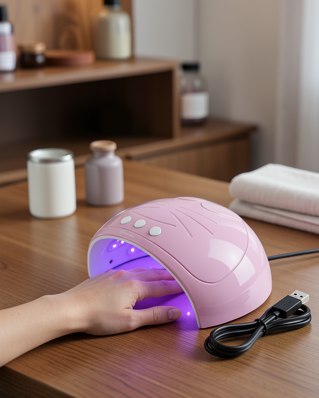 Ultraviyole Işıklı 15 Ledli 45W Oje Kurutucu Makine Pembe
