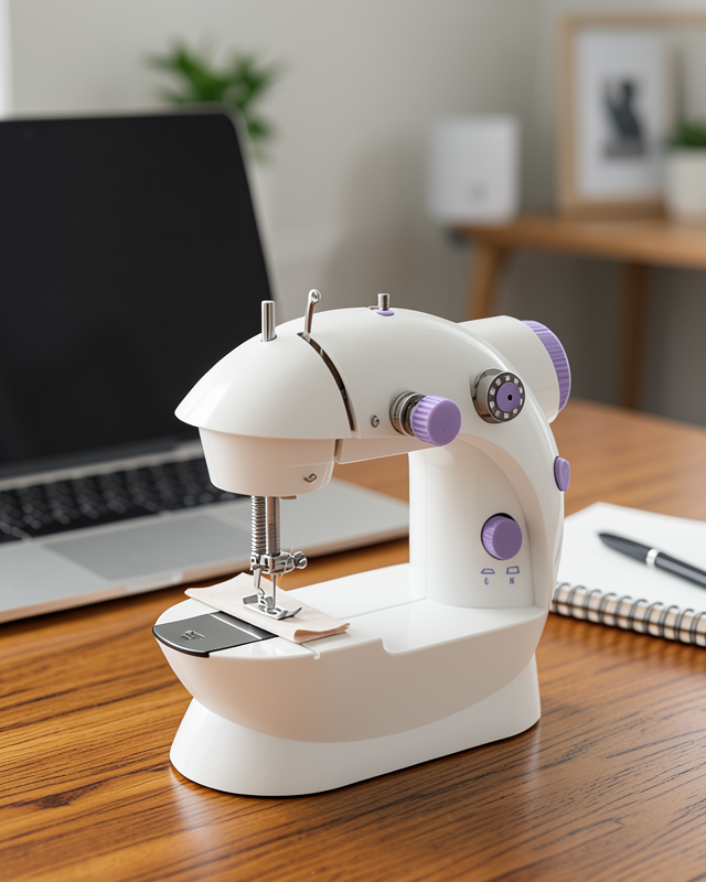Ev Tipi Mini Dikiş Makinesi Ayarlanabilir Hız ve Işıklı