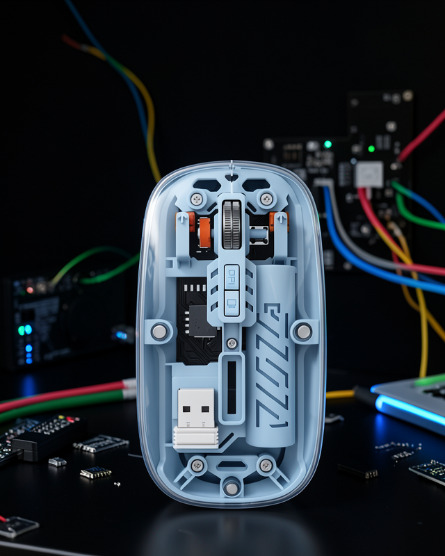 Ofis ve Günlük Kullanım İçin Mavi Bluetooth Kablosuz Mouse