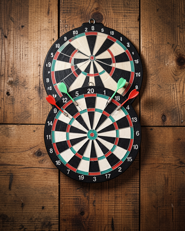 17 İnç Profesyonel Dart Tahtası Dayanıklı Yapı ve 4 Metal Dart Oku