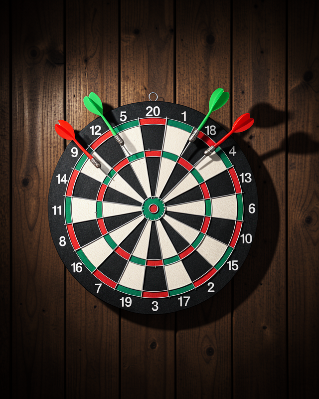 Ev ve Ofis İçin 17 İnç Dart Tahtası Seti 4 Adet Dart Oku Dahil