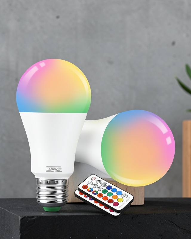RGB Led Lamba Led Işık Ampul Renk Değiştirebilen 100 Watt