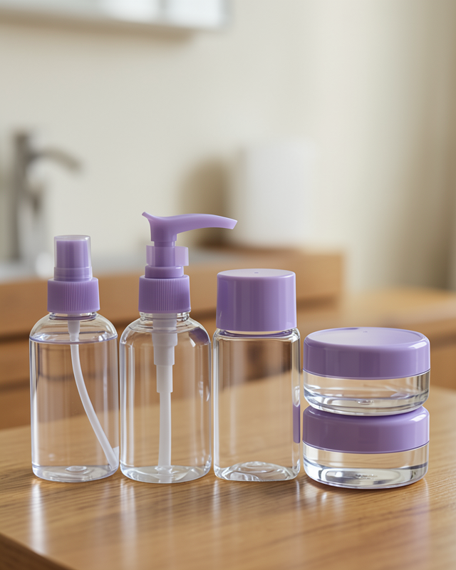 Seyahat İçin 5’li Şeffaf Kozmetik Şişe Seti 30 ml