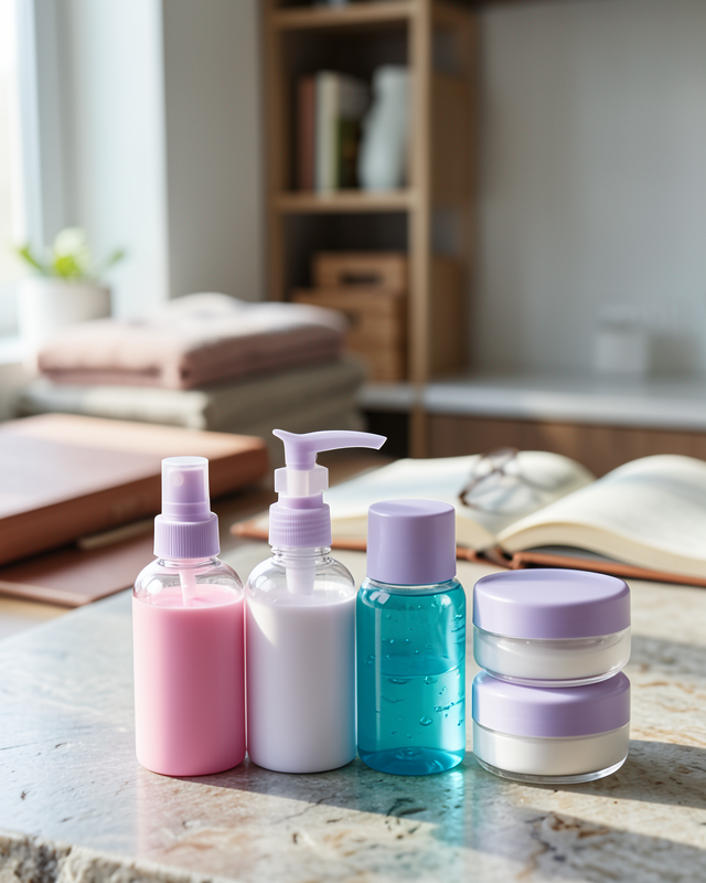 5 Parça Şeffaf Seyahat Kozmetik Seti 30 ml