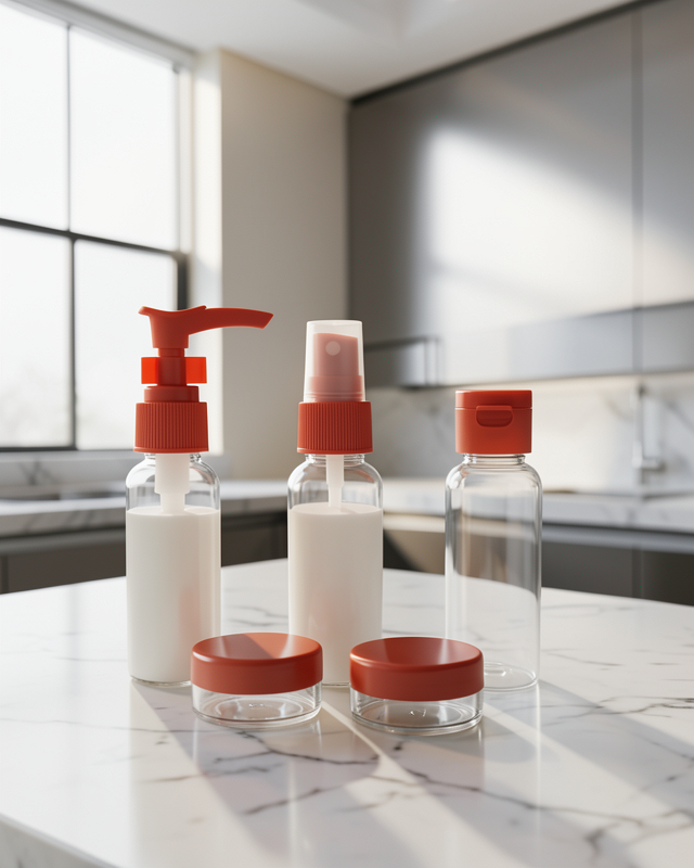 5 Parça Seyahat Dolum Şişesi Seti 30 ml Hafif Tasarım
