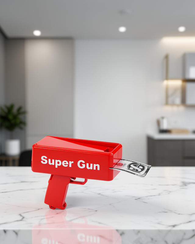 Para Dolar Atma Makinası Super Money Gun Para Saçma Fırlatma Tabancası
