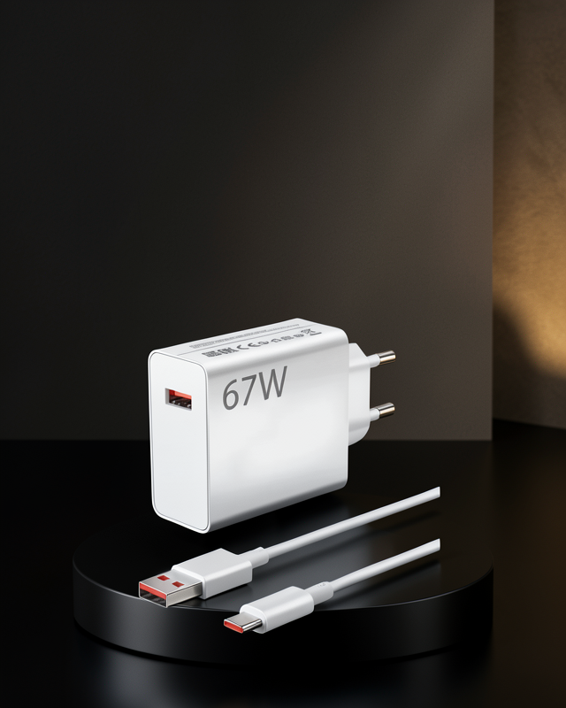 67 Watt Çift Turbo Şarj Adaptörü  Reno 4 5 6 Uyumlu