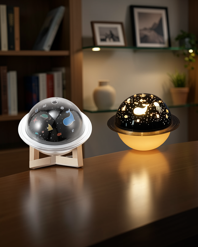 Hava Nemlendirici Masa ve Gece Lambası USB Projeksiyon Aromaterapi