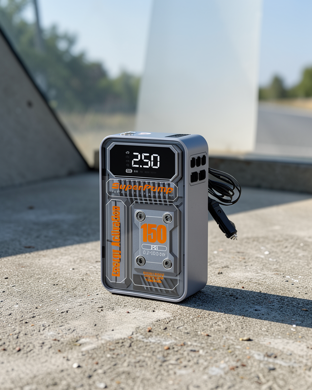 Taşınabilir Kablosuz Hava Pompası – 150 PSI Güçlü Basınç ve 6000mAh Şarjlı