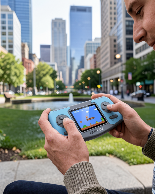 Taşınabilir Klasik Oyun Konsolu TV Bağlantılı Dahili Oyunlu Şarjlı Game Console