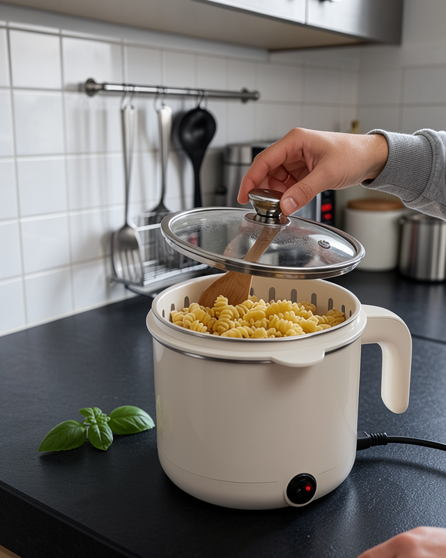 Elektrikli Mini Tencere 1 Litre Çorba Pilav Makarna Pişirici Çok Fonksiyonlu