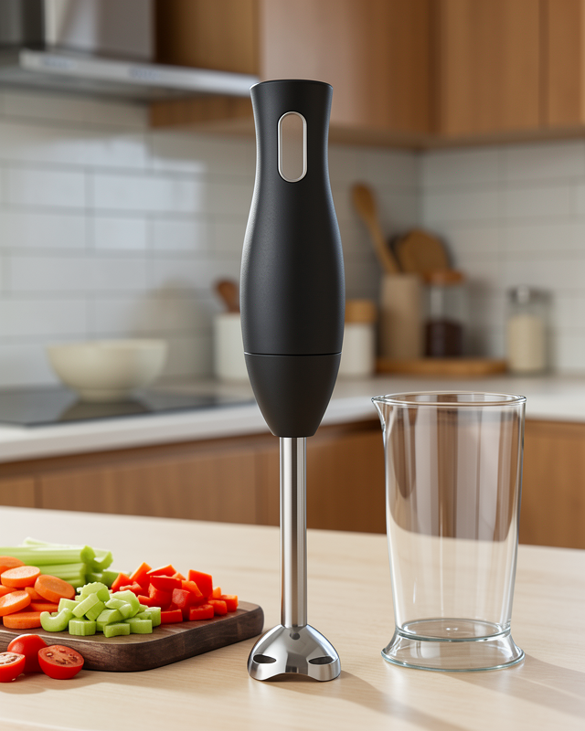 El Blenderı Paslanmaz Çelik Metal Ayaklı Ergonomik Tasarımlı Mutfak Blender
