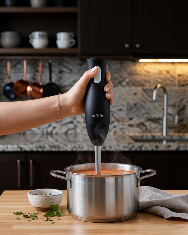 Paslanmaz Çelik Blender Ayağına Sahip Ergonomik El Blenderı
