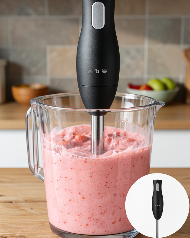 Mutfak El Blenderı Paslanmaz Çelik Uçlu Ergonomik Tasarım