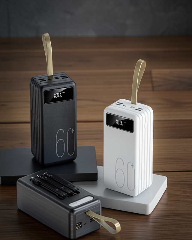 Powerbank 60.000 MAH Dijital Göstergeli 4 Portlu Taşınabilir