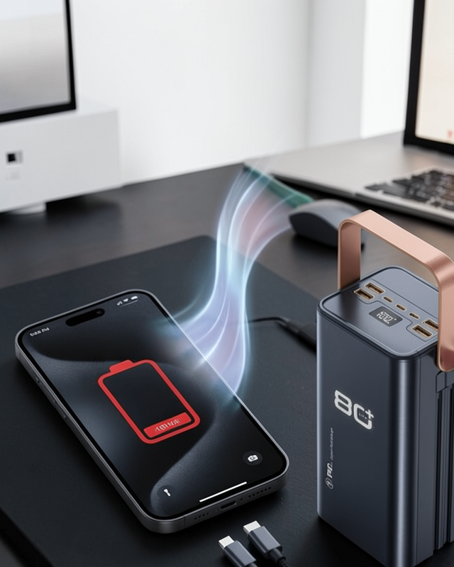 Ultra Güçlü Powerbank 80000 mAh Çoklu Cihaz Şarj Destekli LED Ekranlı Taşınabilir Batarya