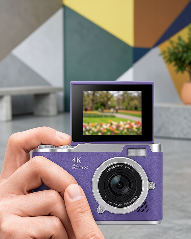 48 MP Dijital Fotoğraf Makinesi 4K Video Flip Ekranlı Kompakt