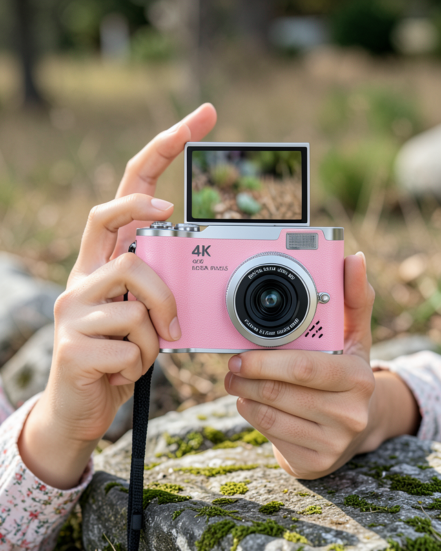 Sosyal Medya İçerik Kamera 48 MP HD Video Flip Ekranlı Dijital Kamera