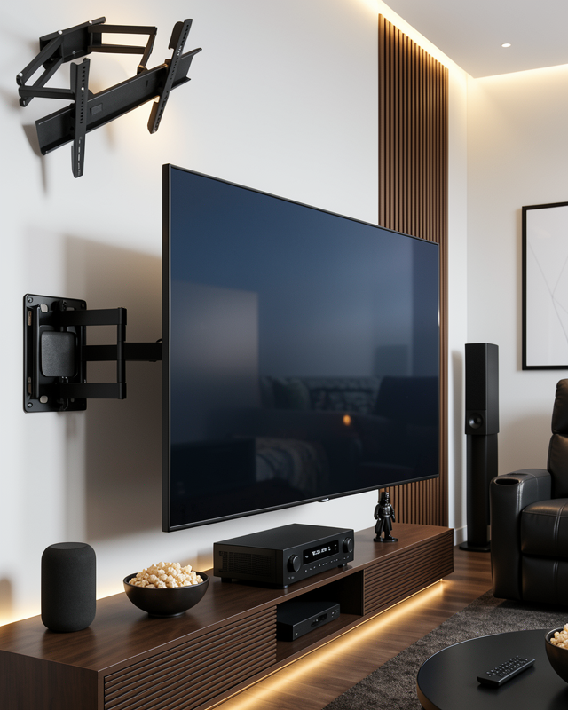 32 55 İnç Televizyon Askı Aparatı Duvara Monte Hareketli TV Tutucu