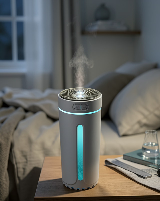 Araç İçin Buhar Makinesi 5 Esans Hediyeli Renkli Işıklı Nemlendirici
