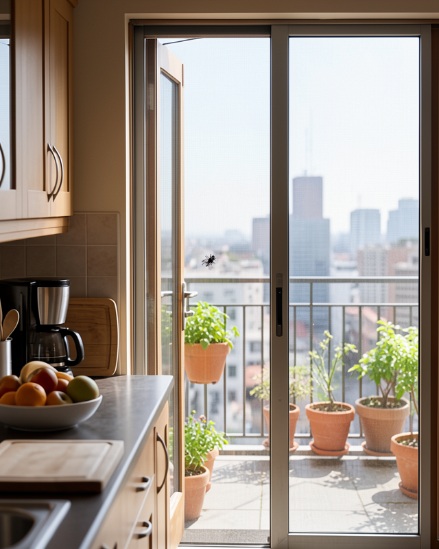 Balkon Kapısı Mıknatıslı Sineklik Çift Taraflı Bant Hediyeli File Perde
