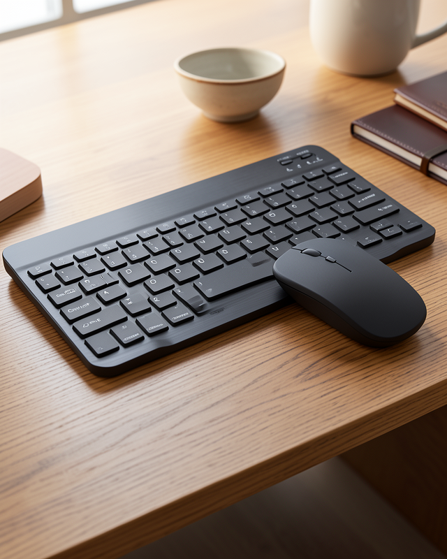 Kablosuz Bluetooth Klavye Mouse Seti Wireless Sessiz İnce Tasarım Çoklu Uyumlu