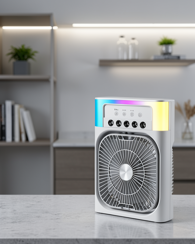 Mini Klima Fan Su Hazneli USB Şarjlı Sessiz Masaüstü Soğutucu