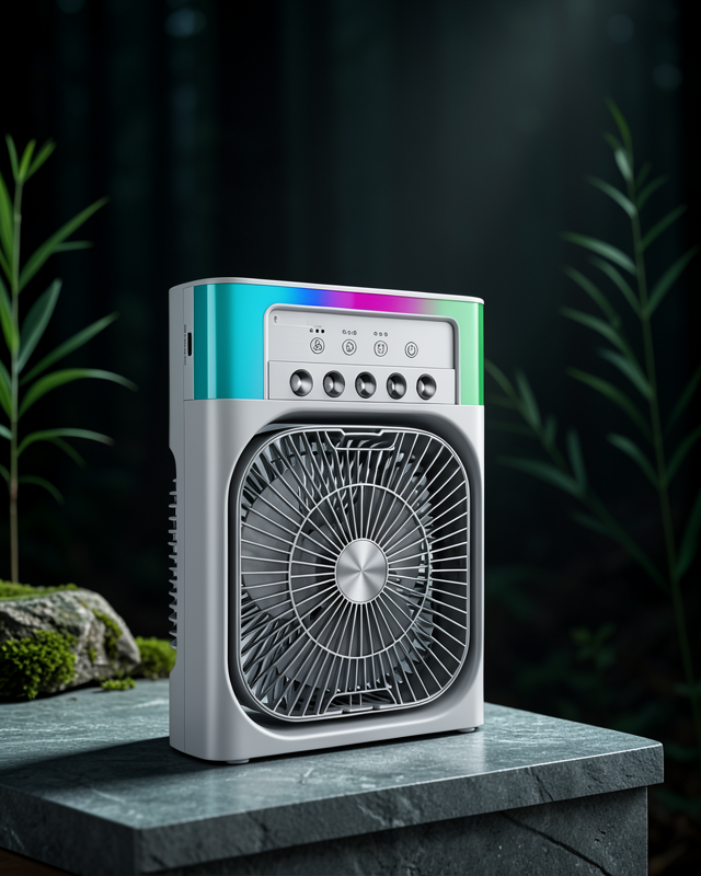 Su Buharlı Mini Klima Fan RGB Işıklı Taşınabilir Serinletici