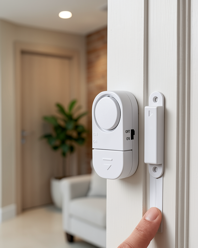 Kapı Alarmı Pencere Sensörü 90 dB Sesli Güvenlik Sistemi Kolay Montajlı