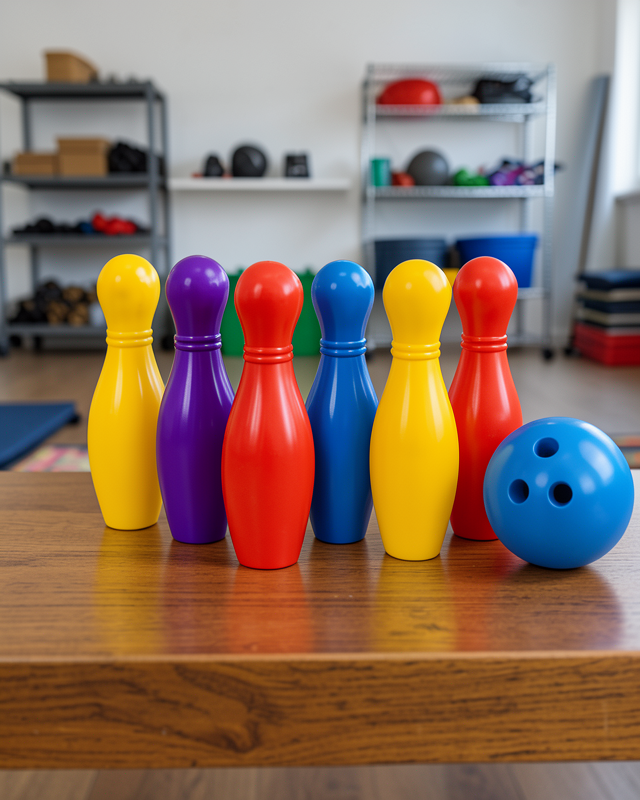 Eğlenceli Bowling Oyuncak Seti Çocuklar İçin Renkli Kuka ve Top