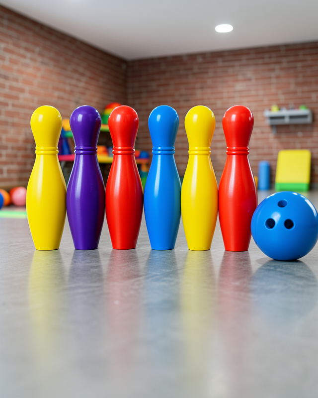 Renkli Bowling Seti Çocuk Aktivite Oyunu Motor Beceri Geliştirici