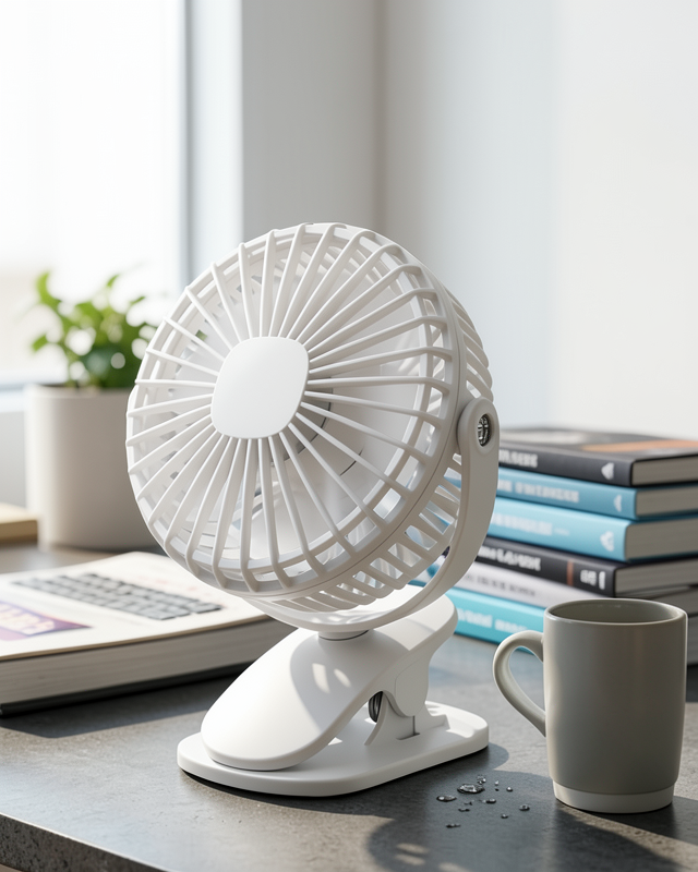 Şarjda ve Fişte Çalışabilen Portatif Mini Fan