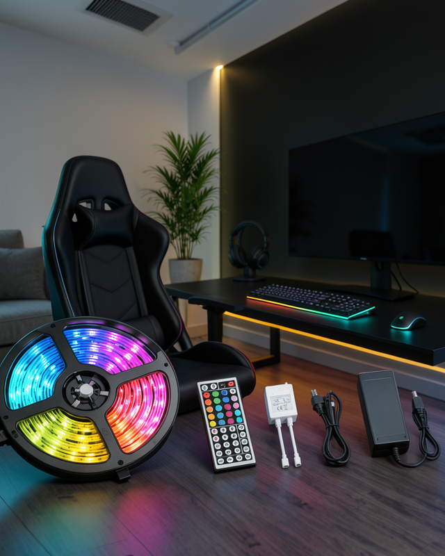 5 Metre RGB LED Şerit Kumandalı 5050 Renk Değiştiren LED Strip