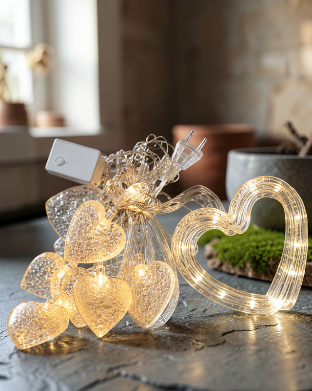 LED Kalp Neon Lamba Dekoratif Romantik Gece ve Ortam Işığı