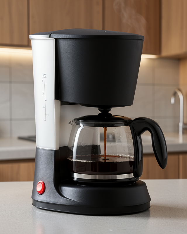 1.2 Litre Filtre Kahve Makinesi Damlama Emniyetli Cam Karaflı