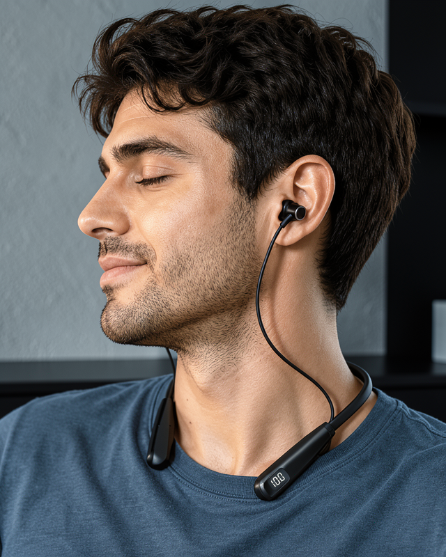Bluetooth 5.3 Boyun Askılı Kulaklık Düşük Gecikmeli Manyetik Tasarım