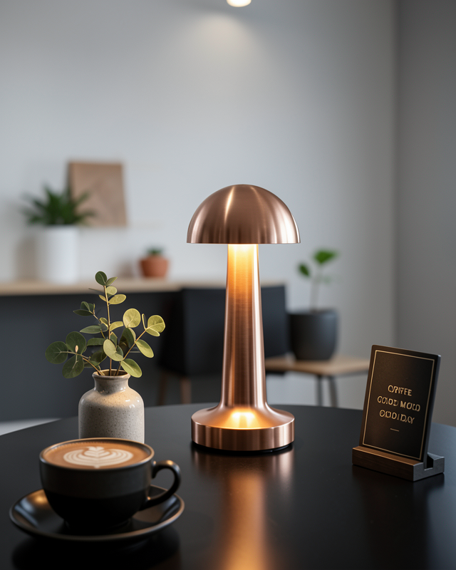 LED Mantar Masa Lambası 3 Kademe Dokunmatik USB Destekli Tasarım